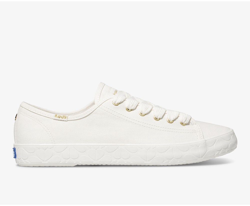 Keds Womens Sneakers White - Kate Spade new york Kickstart Logo Foxing - 184JITGEN